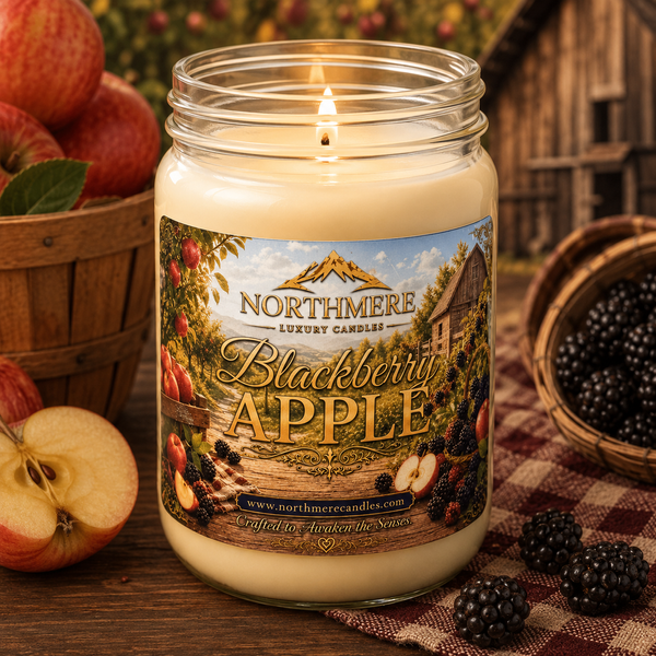 Blackberry Apple 10oz Mason Jar Candle