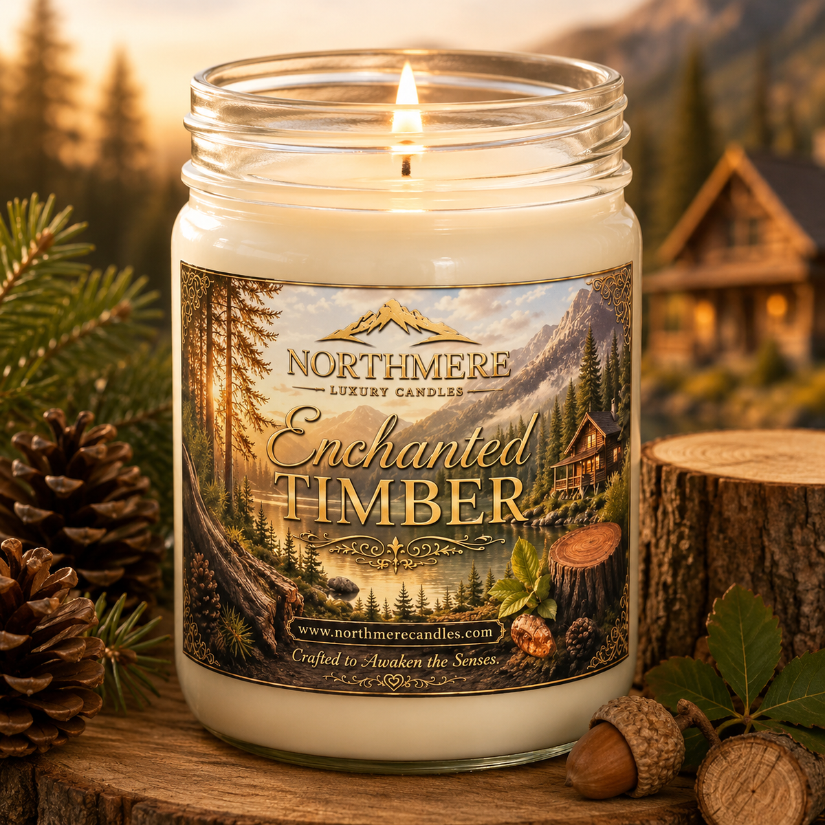Enchanted Timber 10oz Mason Jar Candle