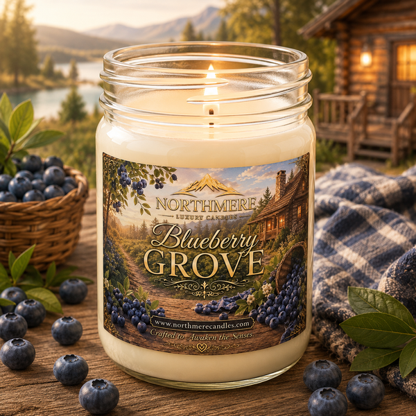 Blueberry Grove 10oz Mason Jar Candle