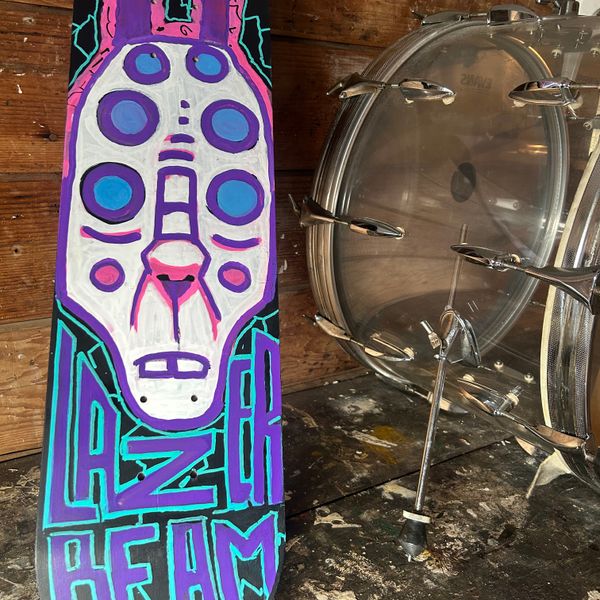 LAZER BEAM Skate Deck Art Piece