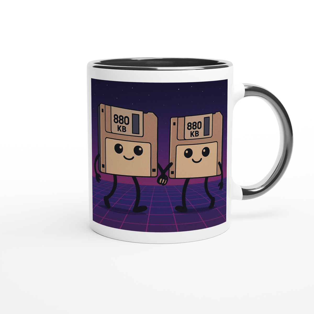 If a Floppy Had More Space for Music, Vol. 10 - Retro Robot Date - Ceramic Mug