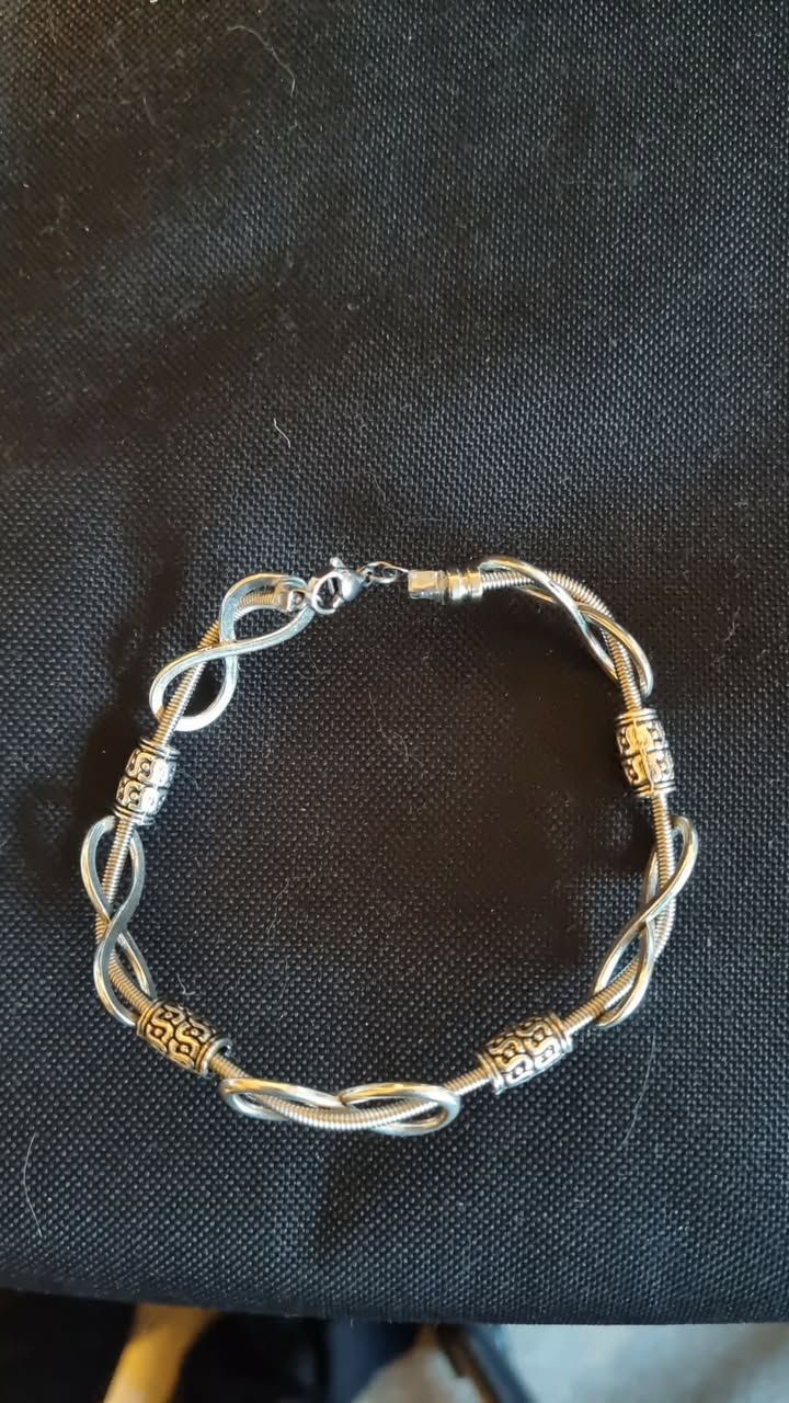 CUSTOM INFINITY BASS STRING CHARM BRACELET