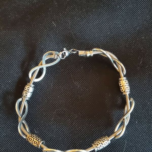 CUSTOM INFINITY BASS STRING CHARM BRACELET