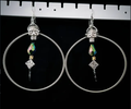 Skullhed Gem Bass String Earrings