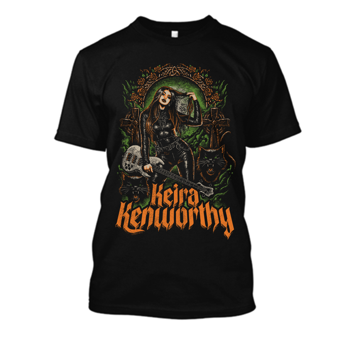 KEIRA KENWORTHY - CEMETERY CATS - Orange & Green