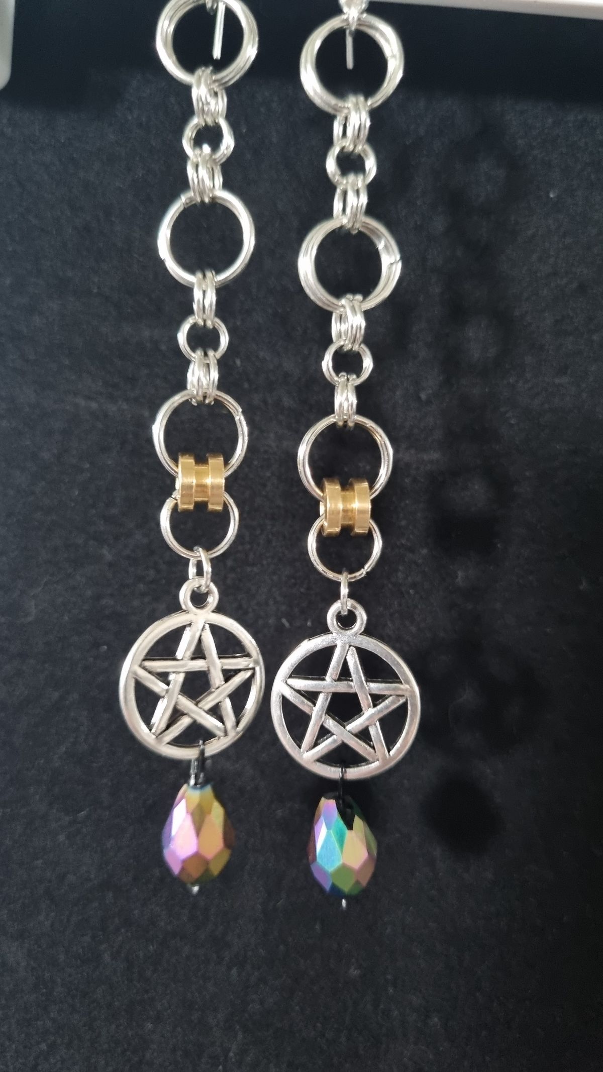 Pentacle Charm Earrings 
