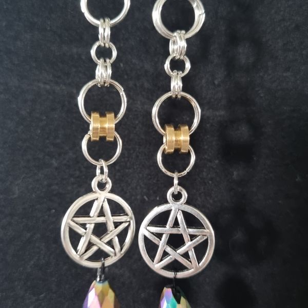 NEW!! Pentacle Charm Earrings 