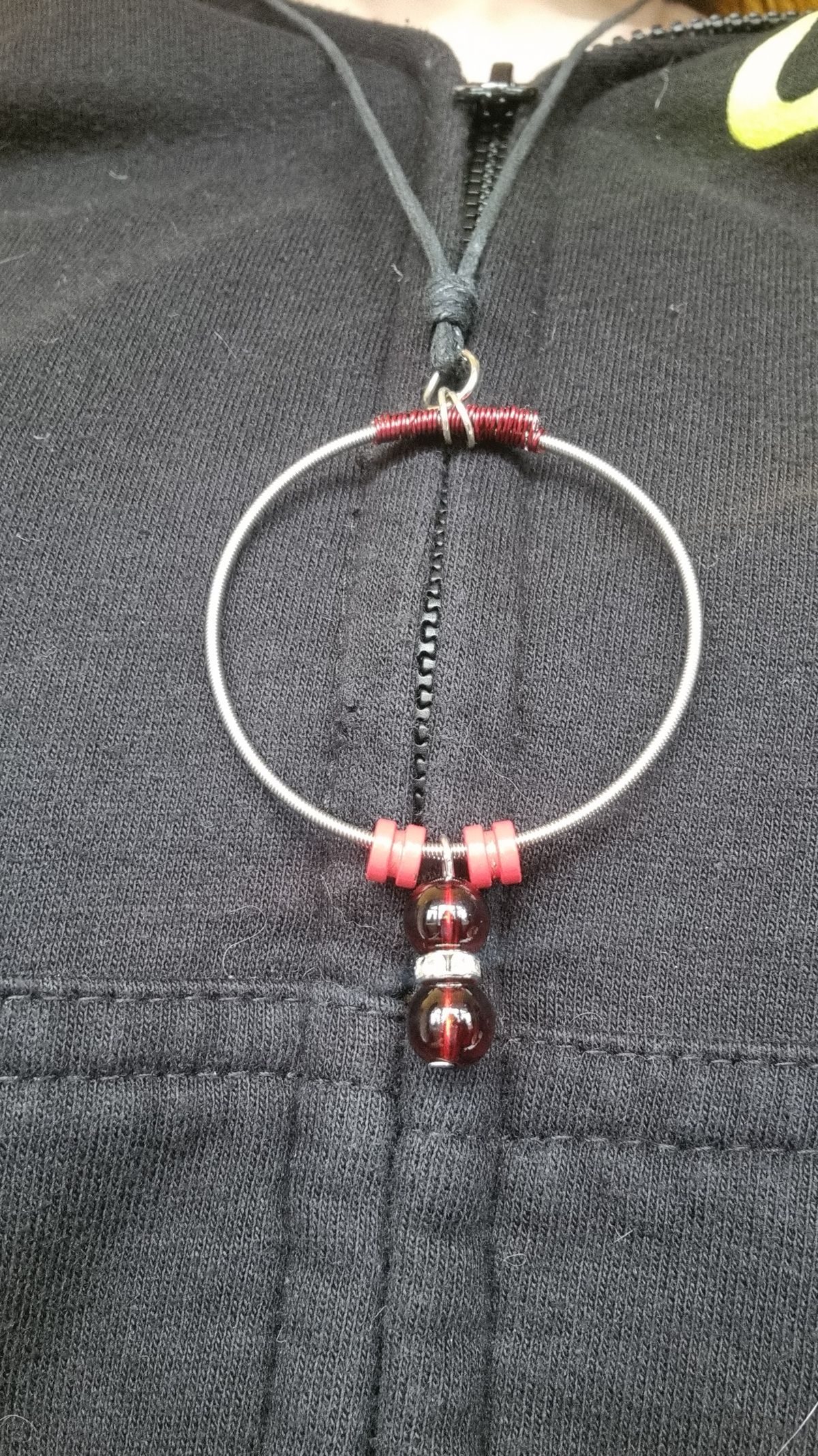 Red Charm Bass String Necklace (1 LEFT)