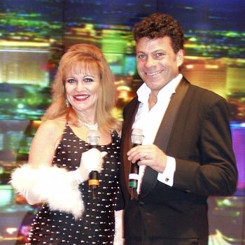 Maura and I, while performing in Vegas.
