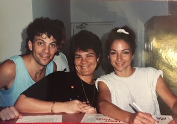 ...while performing in Aruba with stage manager
and Gloria Estefan, The Queen of Latin Pop.
