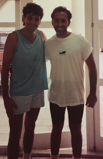 In Aruba with musical and producer, Emelio Esteban.
