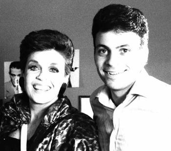 On the set with Jaye P. Morgan, (Singer, Actress, Game show panelist.) Always smiling.
