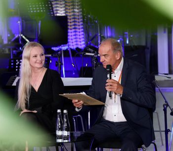 Na zdjęciu Marta Promińska (architektka, urbanistka) oraz Leszek Baraniewski (zastępca burmistrza Dzielnicy Wawer m.st. Warszawy).
