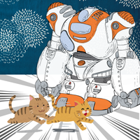Running a.i way from you by This Way Cats and Robots