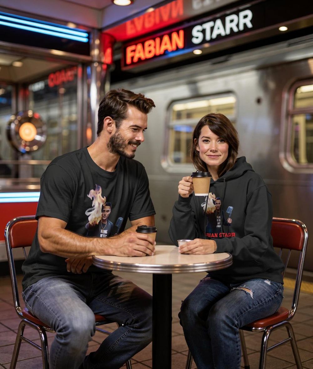 fabian starr merch image man woman subway coffee