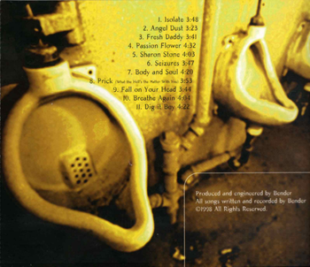 Back cover of indie "Jehovah's Hitlist" album
