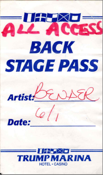 Pass from Trump Marina, Atlantic City, with Sugar Ray (June 2000)
