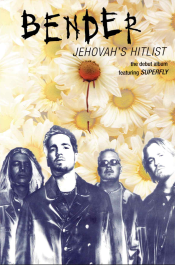 First TVT promo card & poster (the band hated it)
