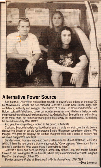 Shepherd Express (Nov 1998). Where's Kent??
