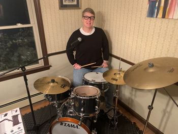 Siobhan on drums
