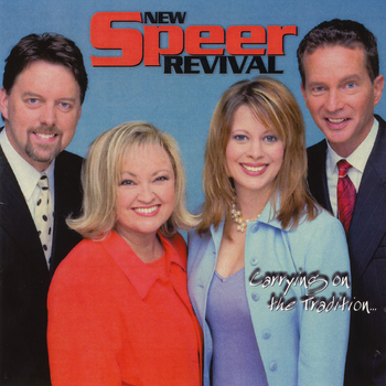 2002 - Carrying On The Tradition album cover. This 2002 release was the debut release of a spin-off group called New Speer Revival. The group was founded by Brock's son Marc Speer and former Speer Family soprano Karen Apple Young. The group lasted about three years and released another project titled While Ages Roll in 2004. The group disbanded after their 2004 release.
*Special thanks to SGHistory.com for the photo
