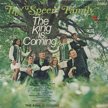 1971 - The King Is Coming album cover. "The King Is Coming" written by Bill & Gloria Gaither, became the Speer Family's signature song, outside of any song written by "Dad" Speer.
*Special thanks to SGHistory.com for photo
