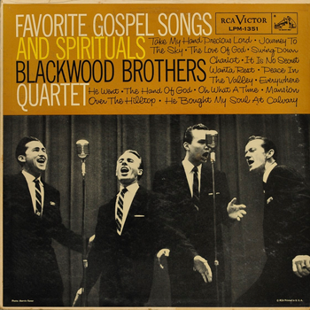 1956  - Favorite Gospel Songs and Spirituals alternate cover.
*Special thanks to SGHistory.com for photo
