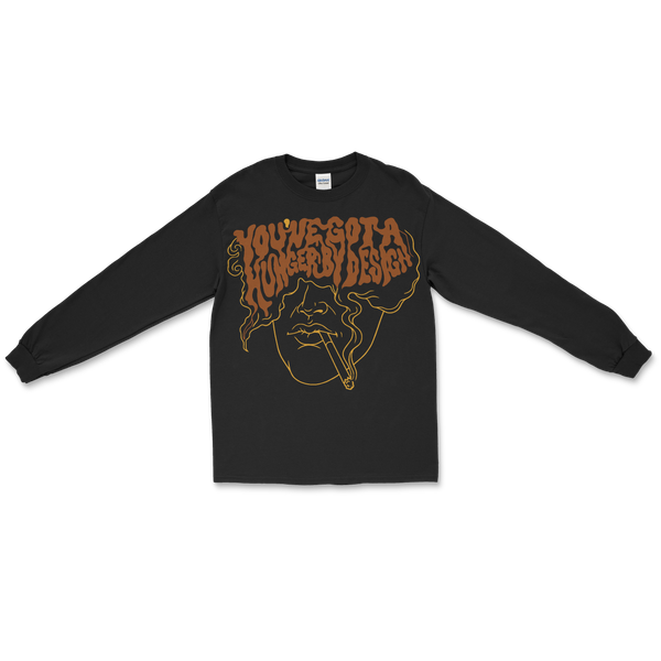 HUNGER BY DESIGN - BLACK & YELLOW LONG SLEEVE T-SHIRT