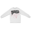 HUNGER BY DESIGN - WHITE & PINK LONG SLEEVE SHIRT