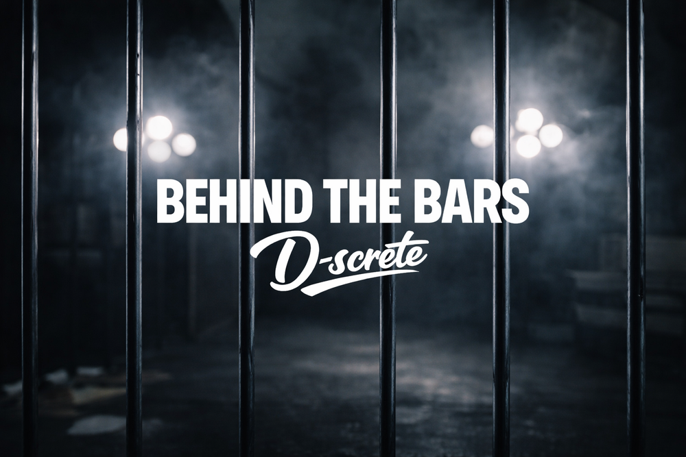 D-screte Hip Hop  promotional image for Behind The Bars concept.