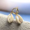 Diamond studded cowrie earrings 