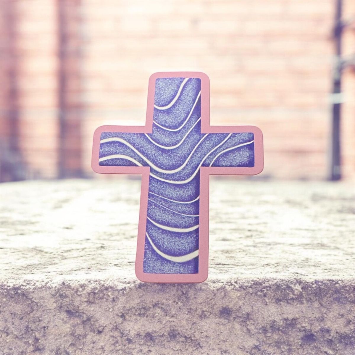 Blue gradient cross