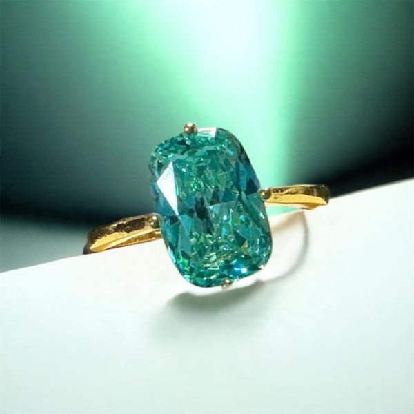 Adjustable Paraiba Gold ring