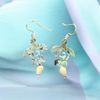 Abalone and pearl turtle earrings 