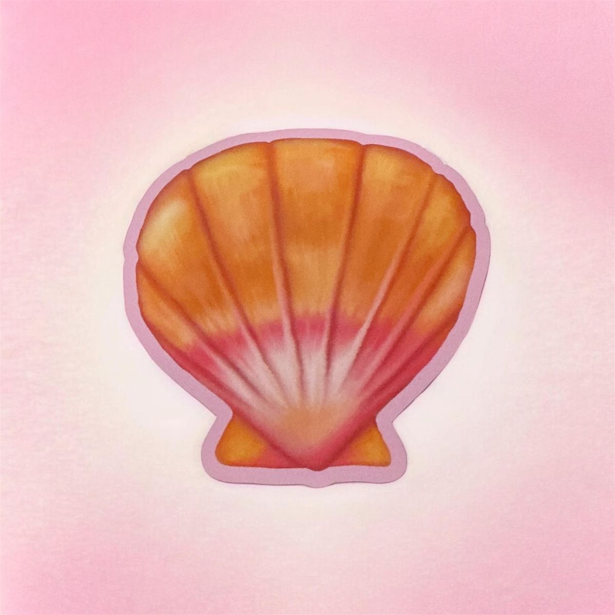Sunrise shell sticker 
