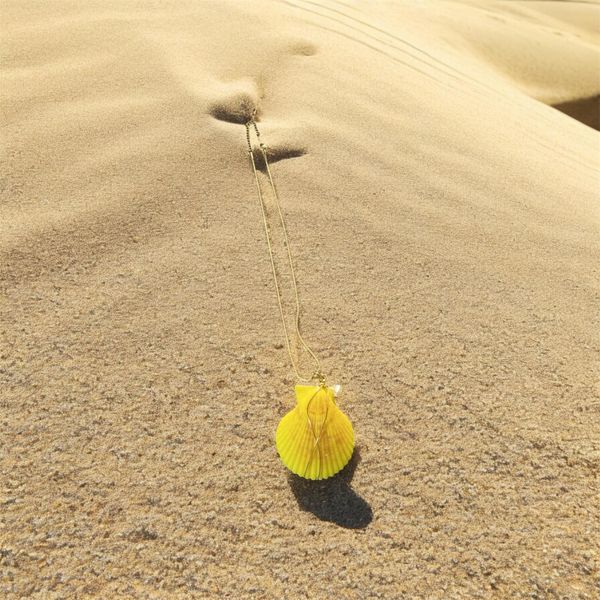 Yellow shell necklace 