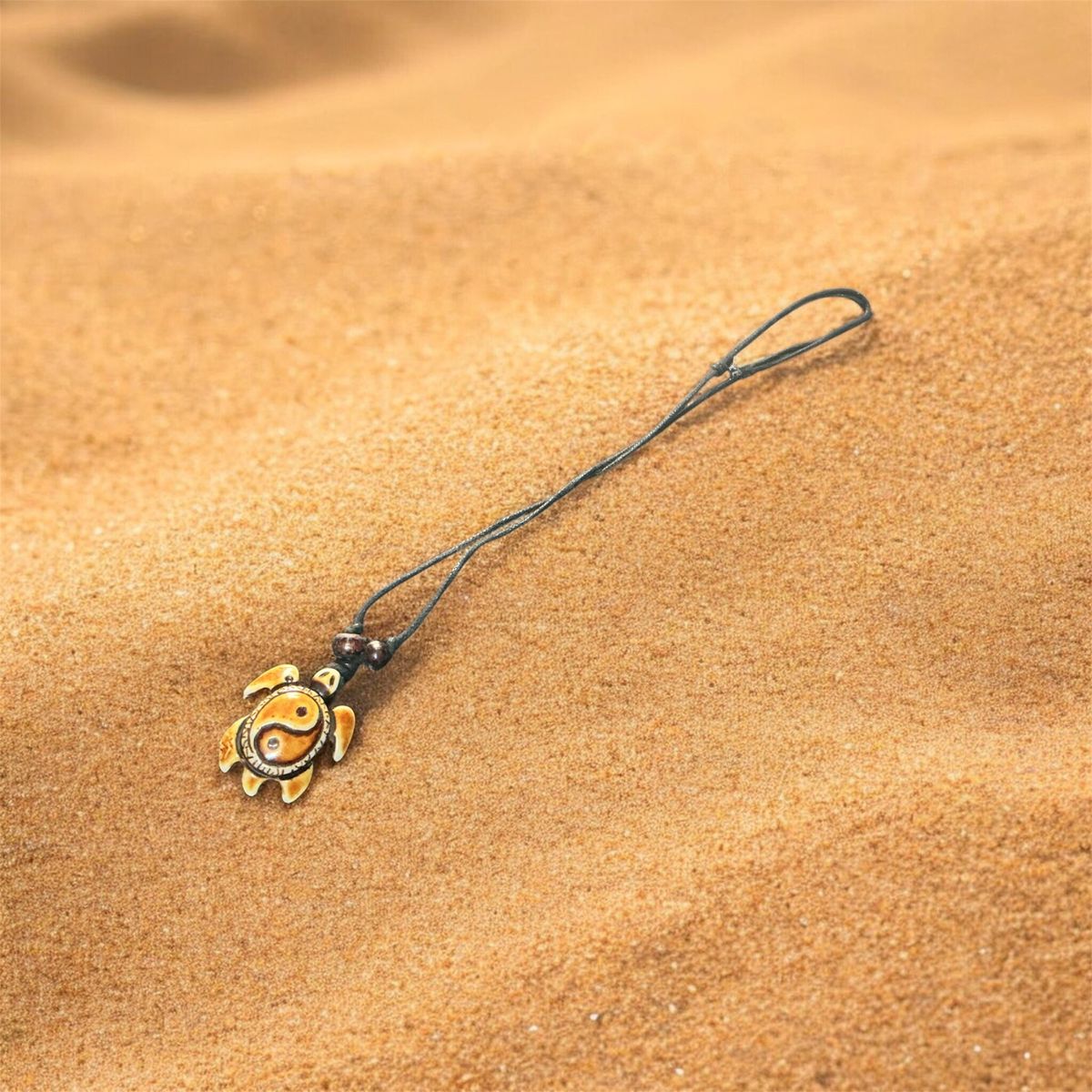 Men's adjustable turtle necklace