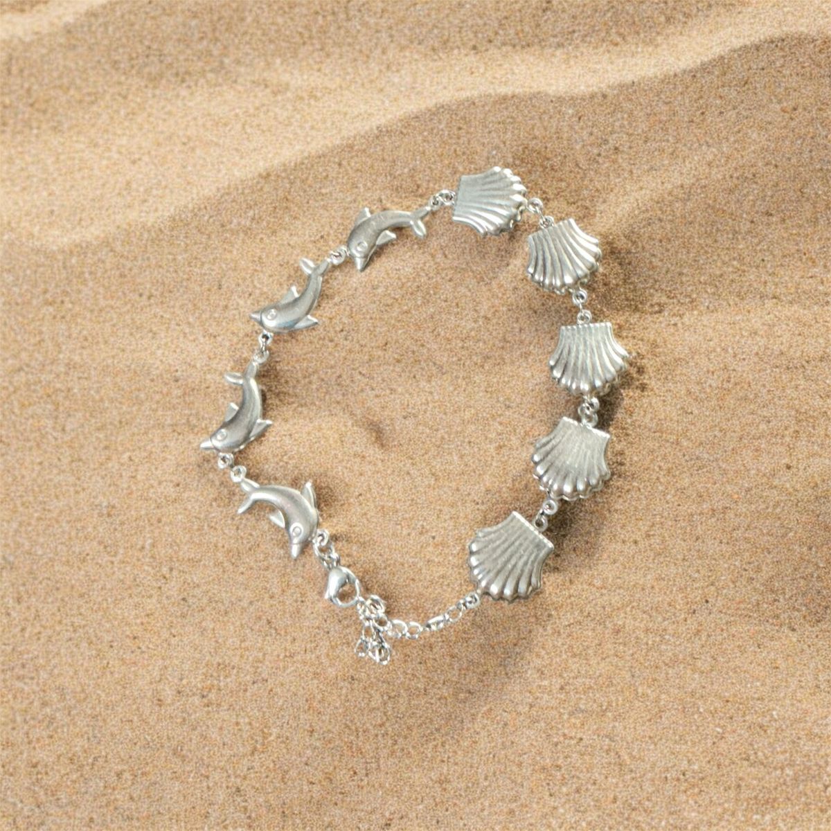 Dolphin shell anklet 