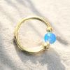 Stainless steel opal nose ring