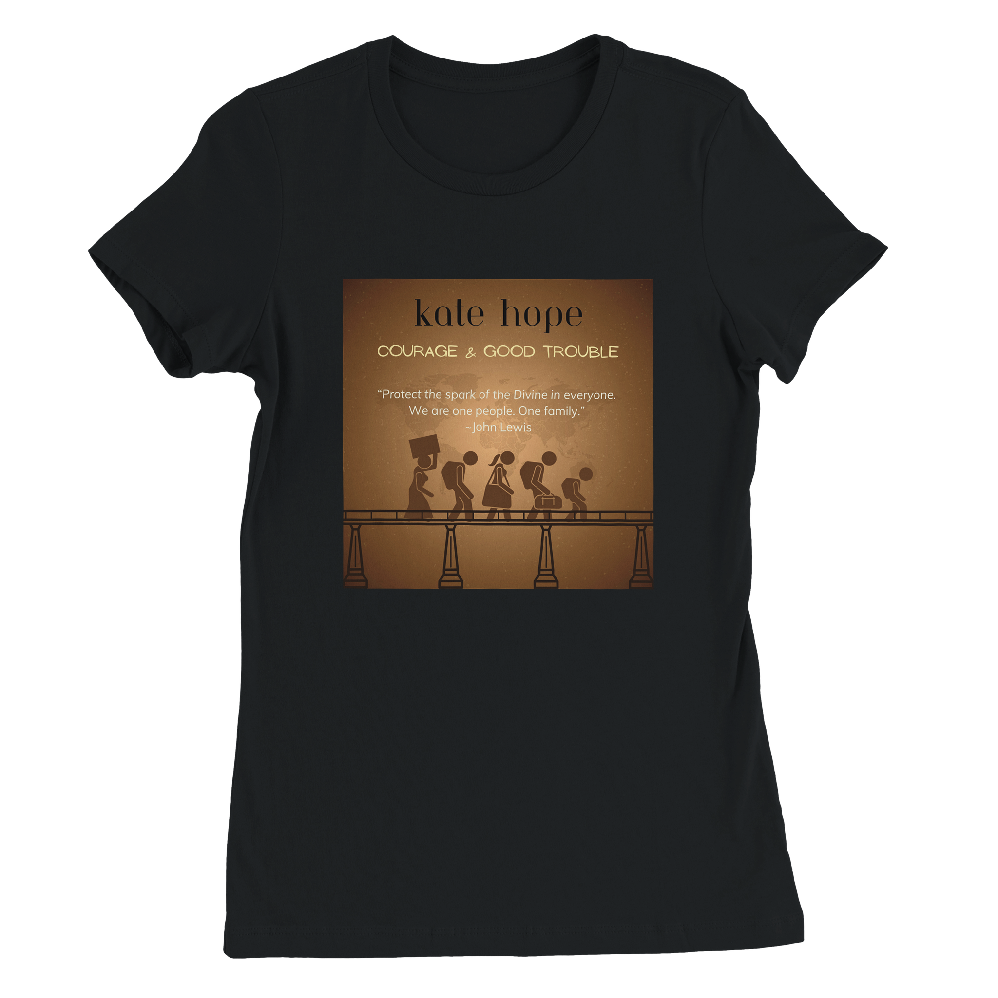 Courage &amp; Good Trouble (feat. Mark Mollica) - Women&rsquo;s Cut T-Shirt