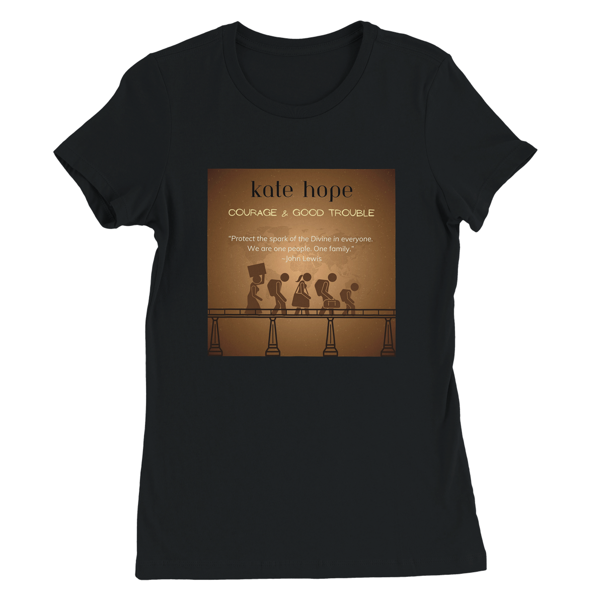 Courage & Good Trouble (feat. Mark Mollica) - Women’s Cut T-Shirt
