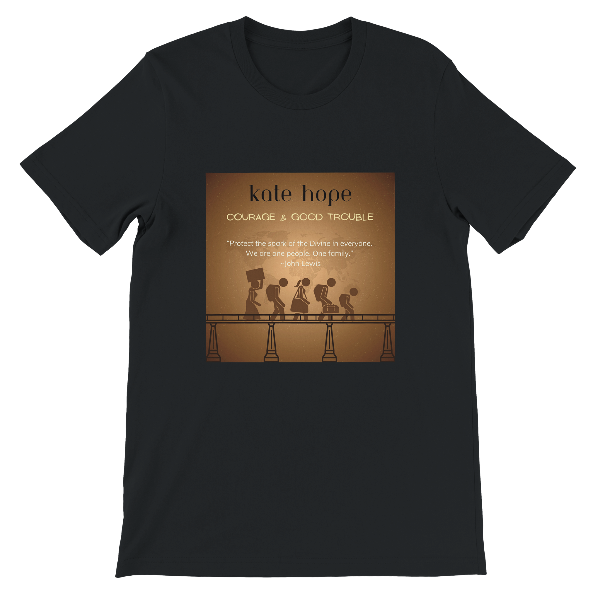 Courage &amp; Good Trouble (feat. Mark Mollica) - Unisex T-Shirt