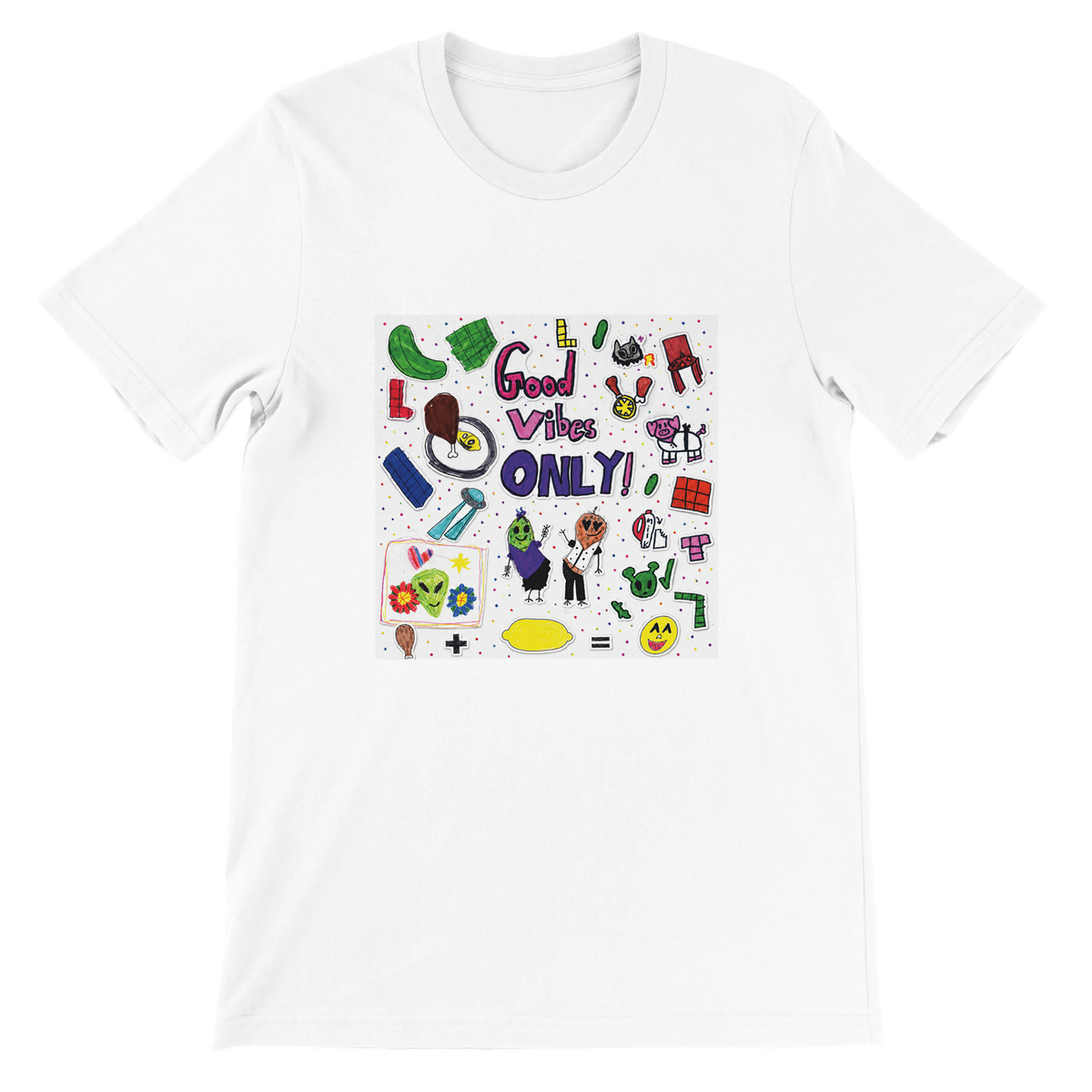 Good Vibes Only artwork on a shirt