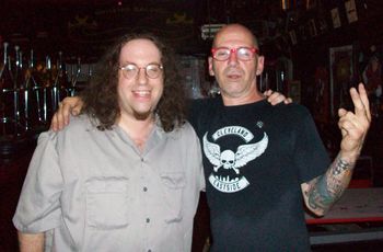 Adam with Robert Conn/Bill DeGidio of the Pagans, Guillotines, Defnics and currently the Robert Conn Band.
