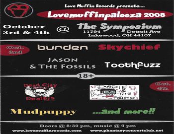 The first LoveMuffinPalooza poster, 2018.
