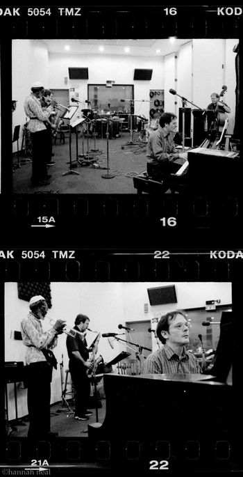 The Worthy Constituents
Alex Coke, Rich Harney, Martin Banks, Arjen Gorter and Steve Schwelling  - KUT
photo by Hannah Neal
1997
