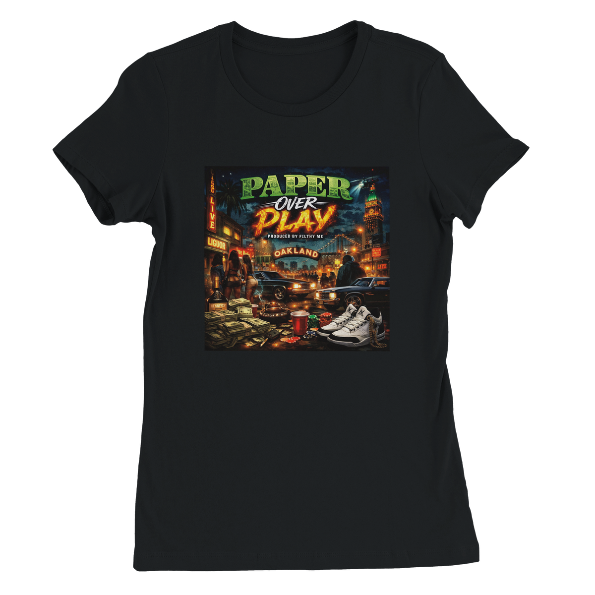 Paper Over Play (feat. Mic The Merchant) - Women’s Cut T-Shirt