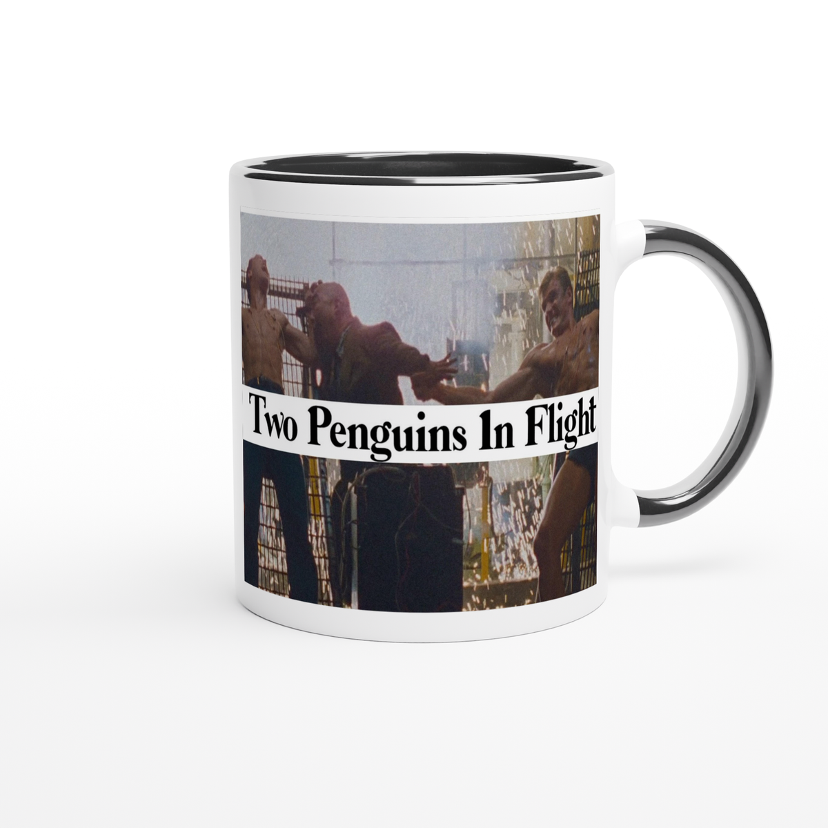 Two Penguins in Flight - Ceramic Mug