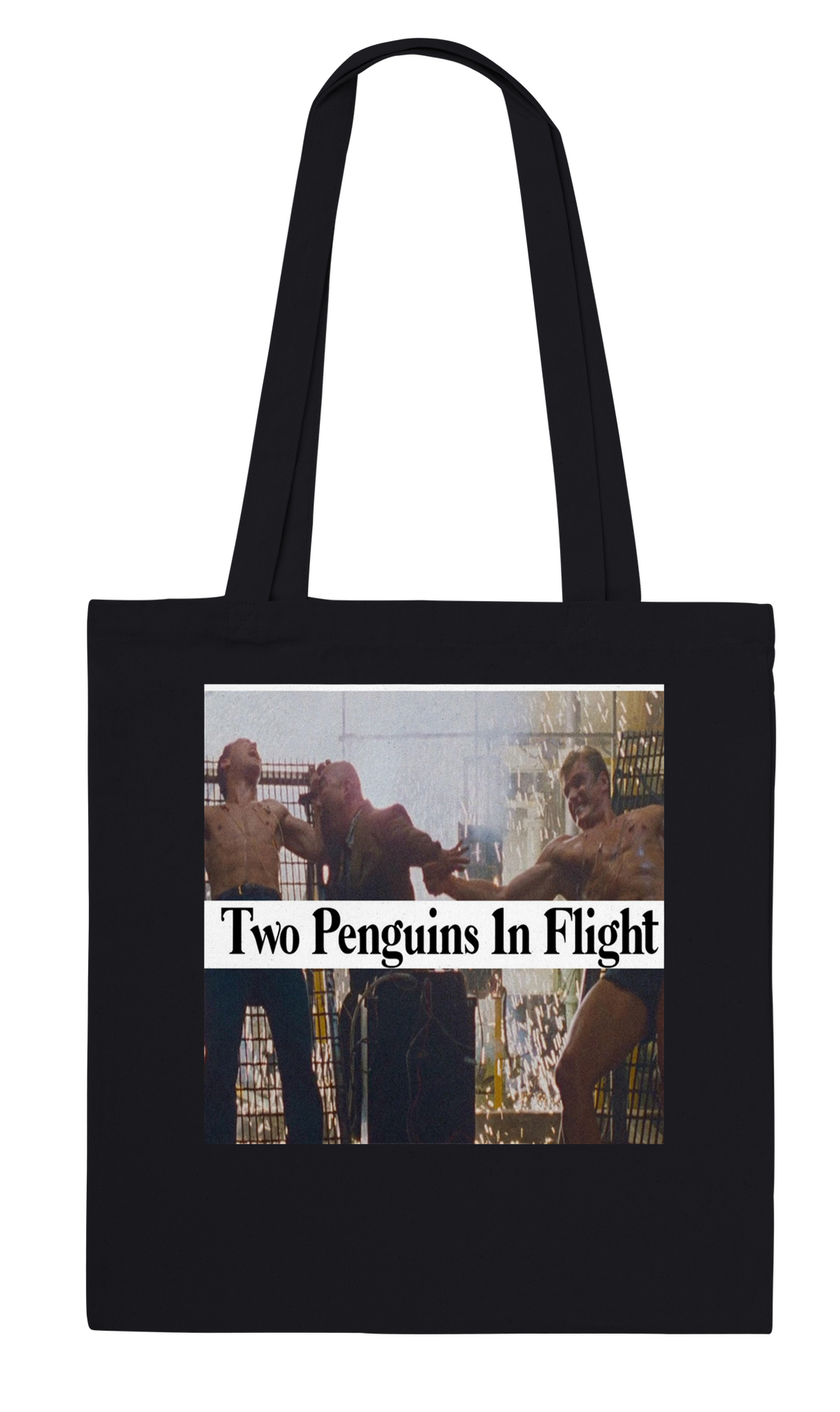 Two Penguins in Flight - Tote bag