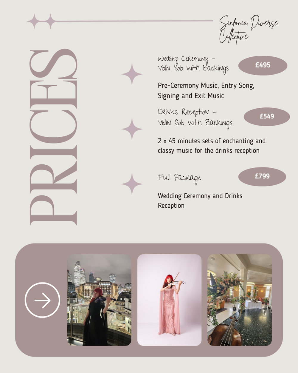 Violinist for weddings 